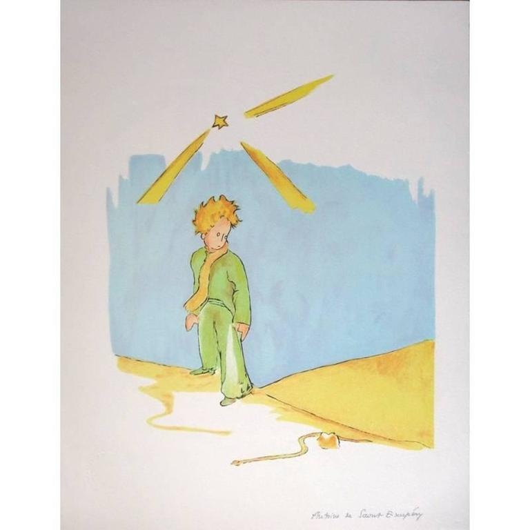 Antoine de Saint Exupery-The Little Prince and the Fox-2015 Lithograph