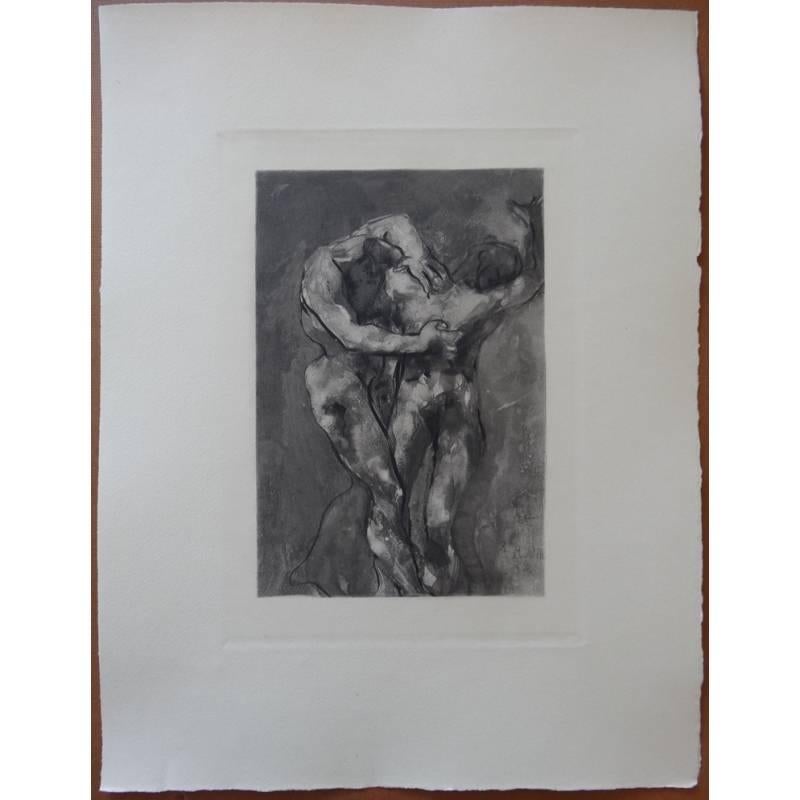 Auguste Rodin - Le Combat - Original Engraving  2