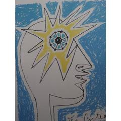 Jean Cocteau - Profil - Original Lithograph