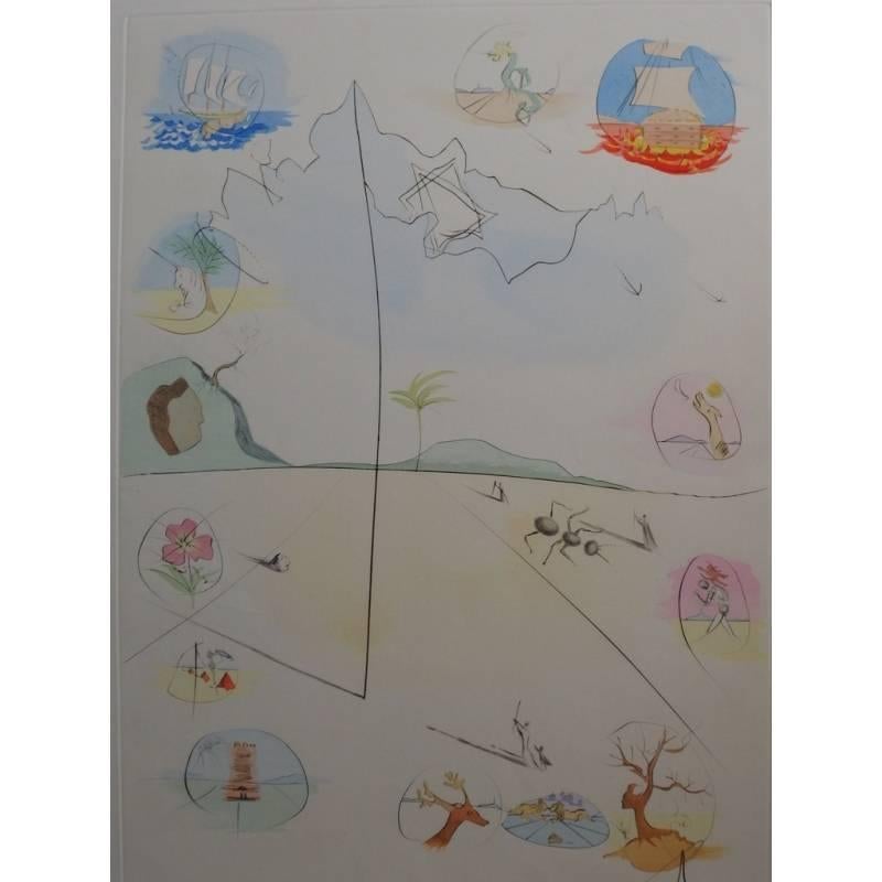 Salvador Dali - Les douze tribus israéliennes - gravure originale signée - Print de Salvador Dalí