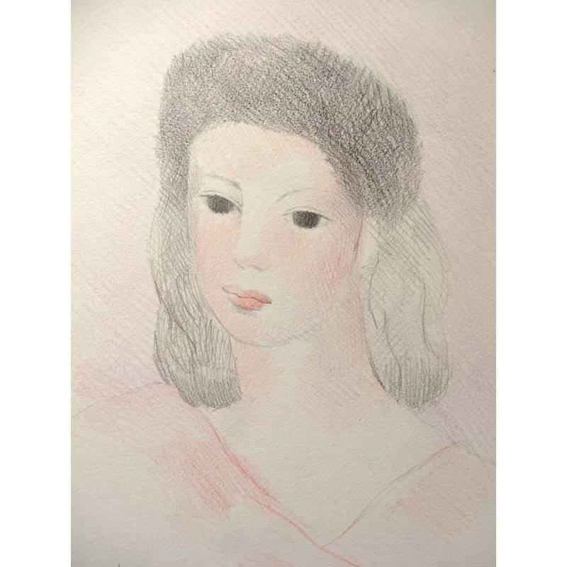 Original Signed Drawing by Marie Laurencin
Title: Jeune Fille
Signed
Dimensions: 33 x 25 cm

Marie Laurencin (1883-1956)

Marie Laurencin went to Sèvres at the age of eighteen to receive instruction in porcelain painting. She subsequently