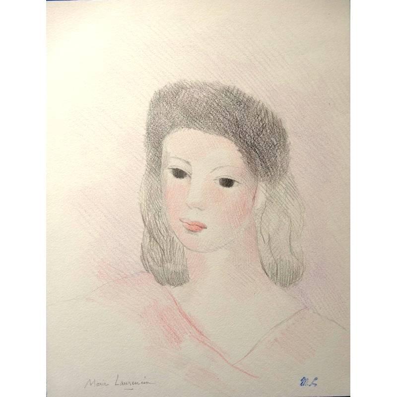 Marie Laurencin - La Coiffeuse - Rare Original Signed Drawing 5