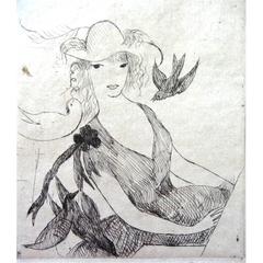 Marie Laurencin - 10 Original Woman Portraits Engravings - Autoportraits