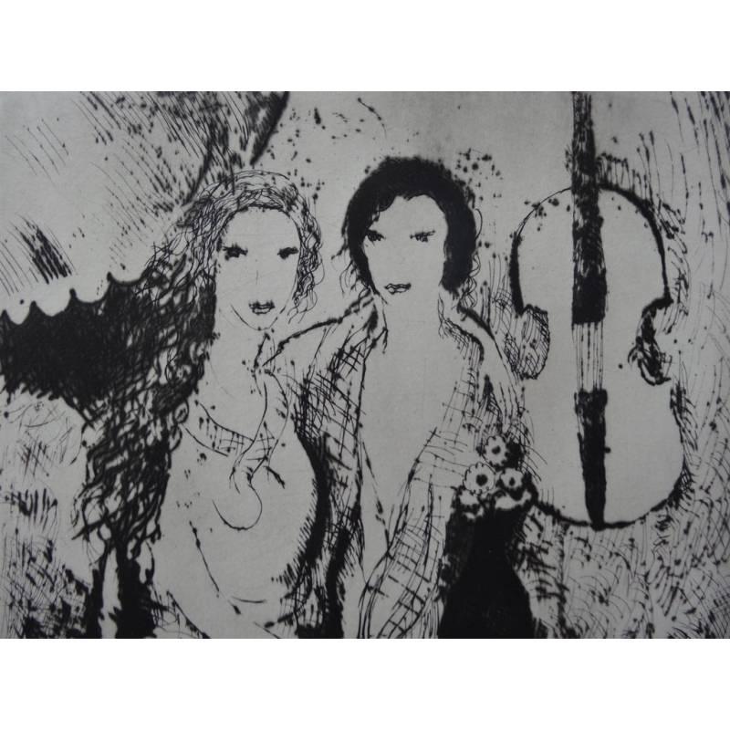 Marie Laurencin - Jeunes filles au violoncelle - Original Etching 1