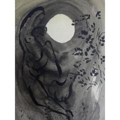 Marc Chagall - Couple Under the Sun - Original Engraving