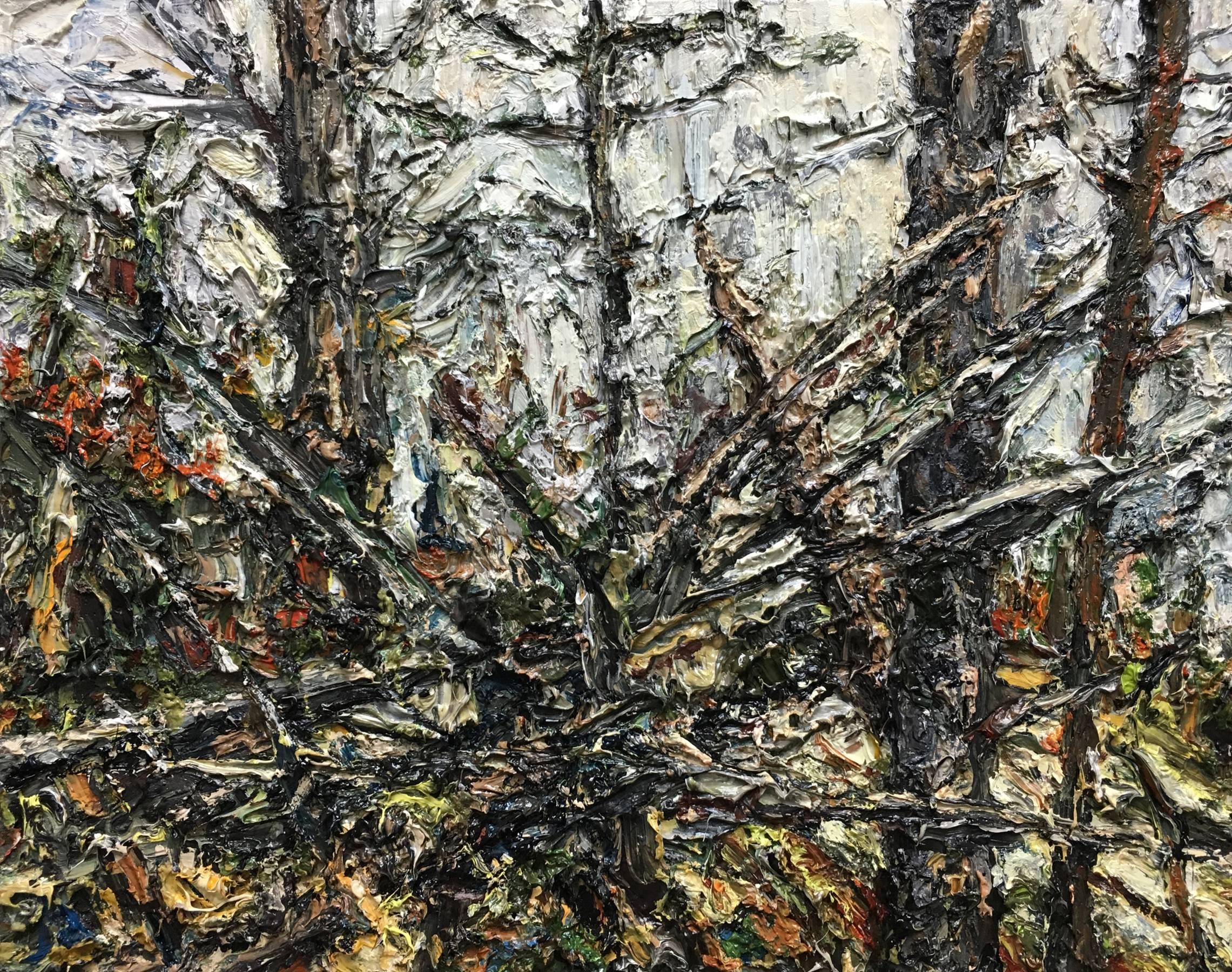 Steven Powers Landscape Painting - Acadia Woodlands