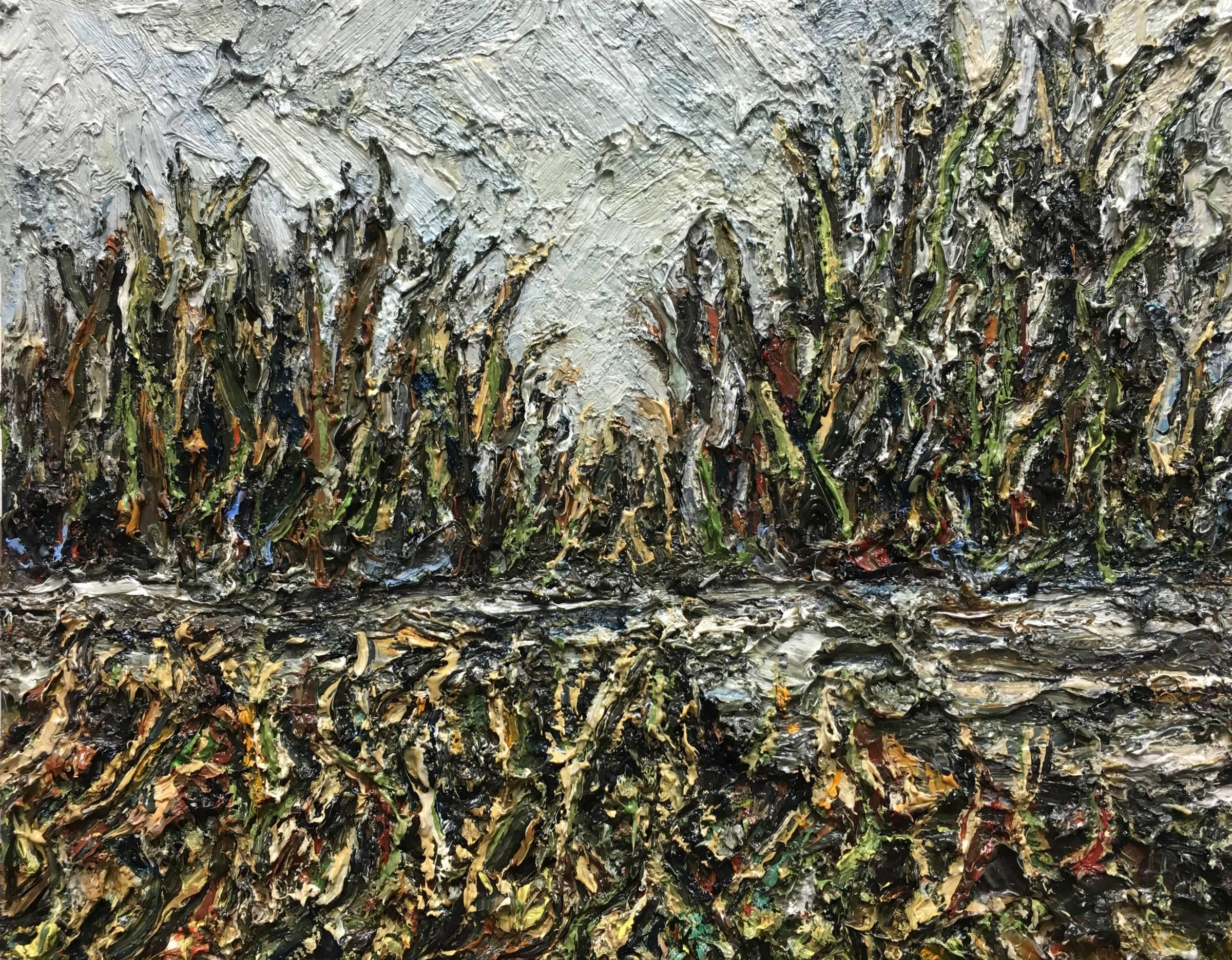 Steven Powers Landscape Painting - Across the Marsh