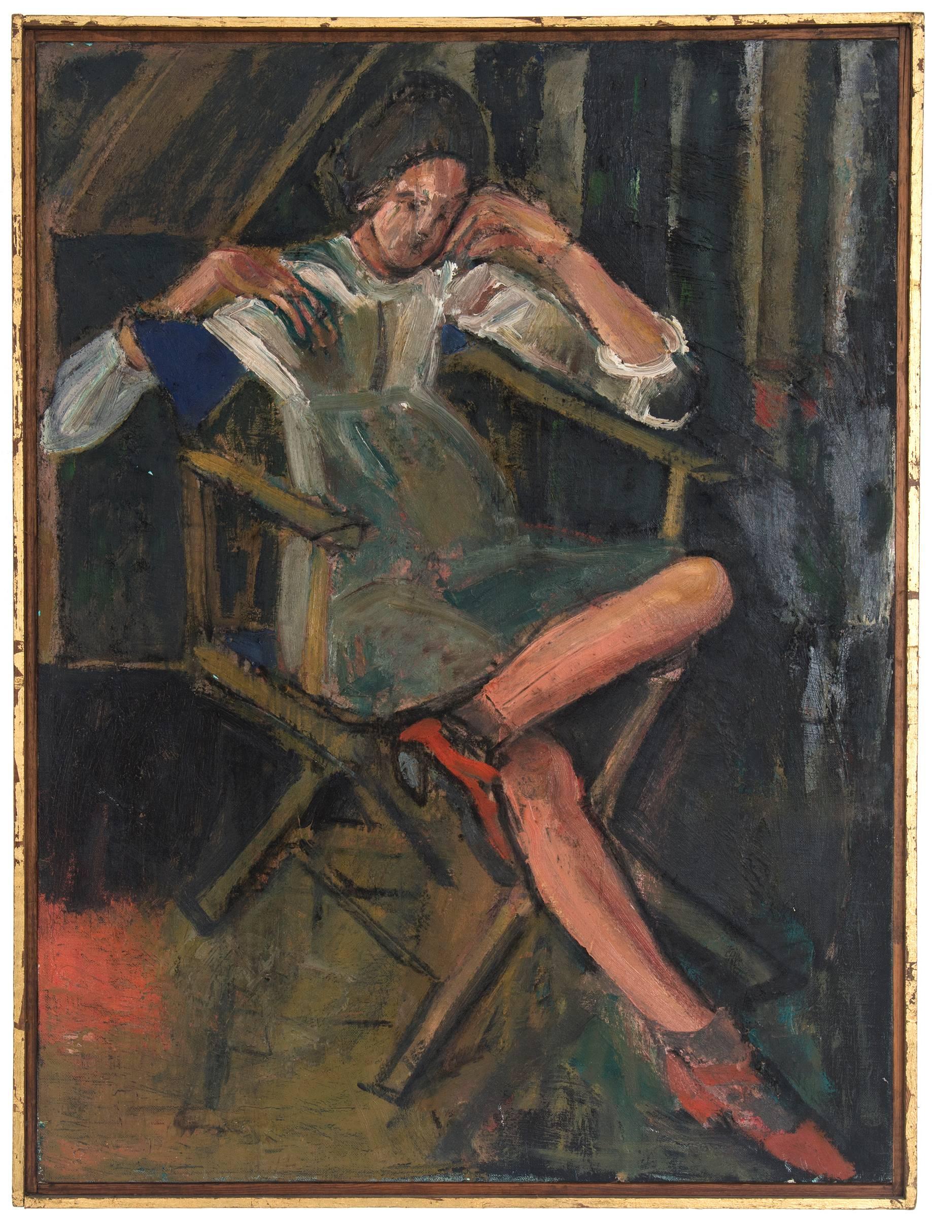 Bernard Chaet Figurative Painting - Girl in Chair