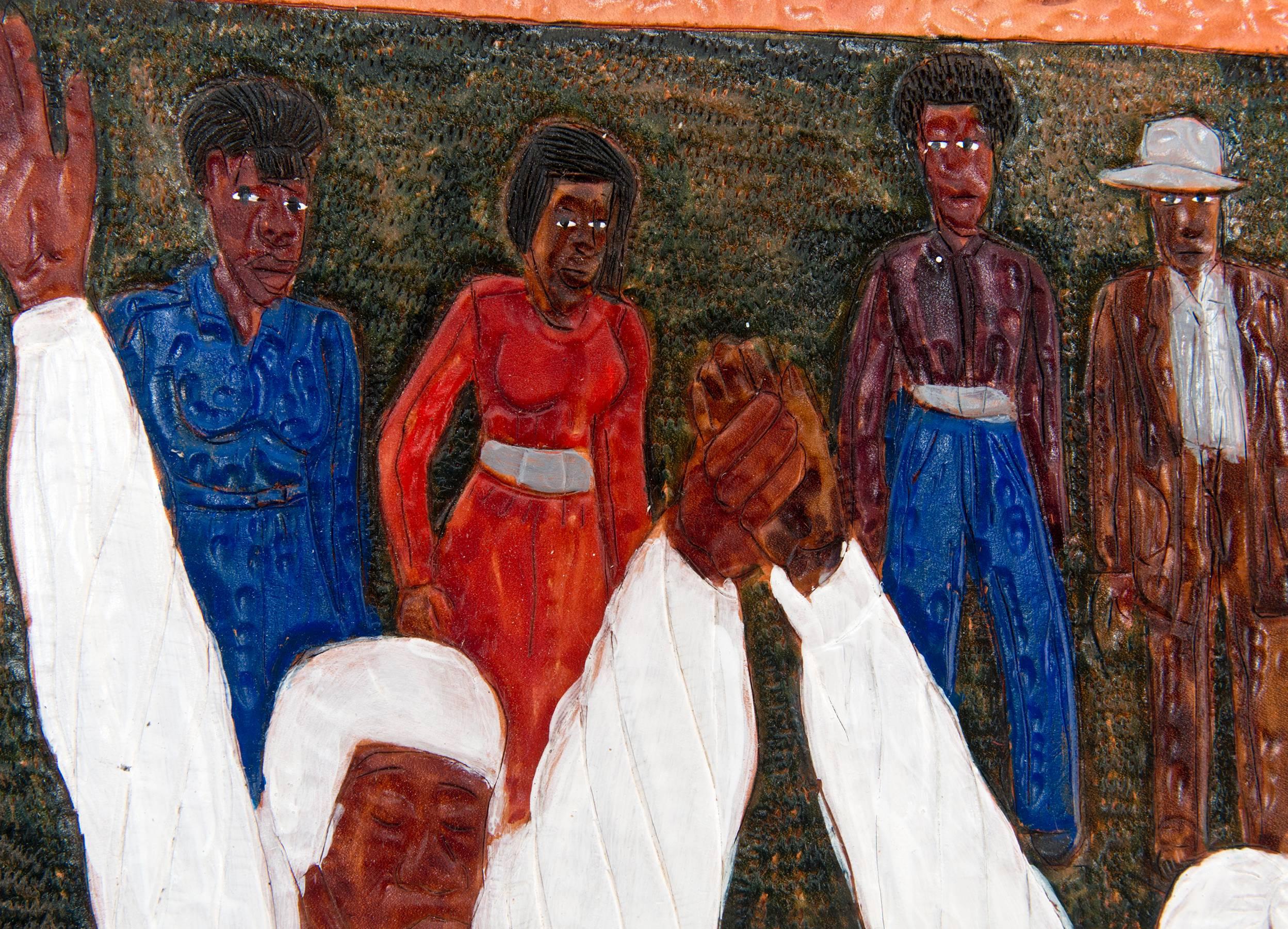 River Baptism - Outsider Art Painting by Winfred Rembert