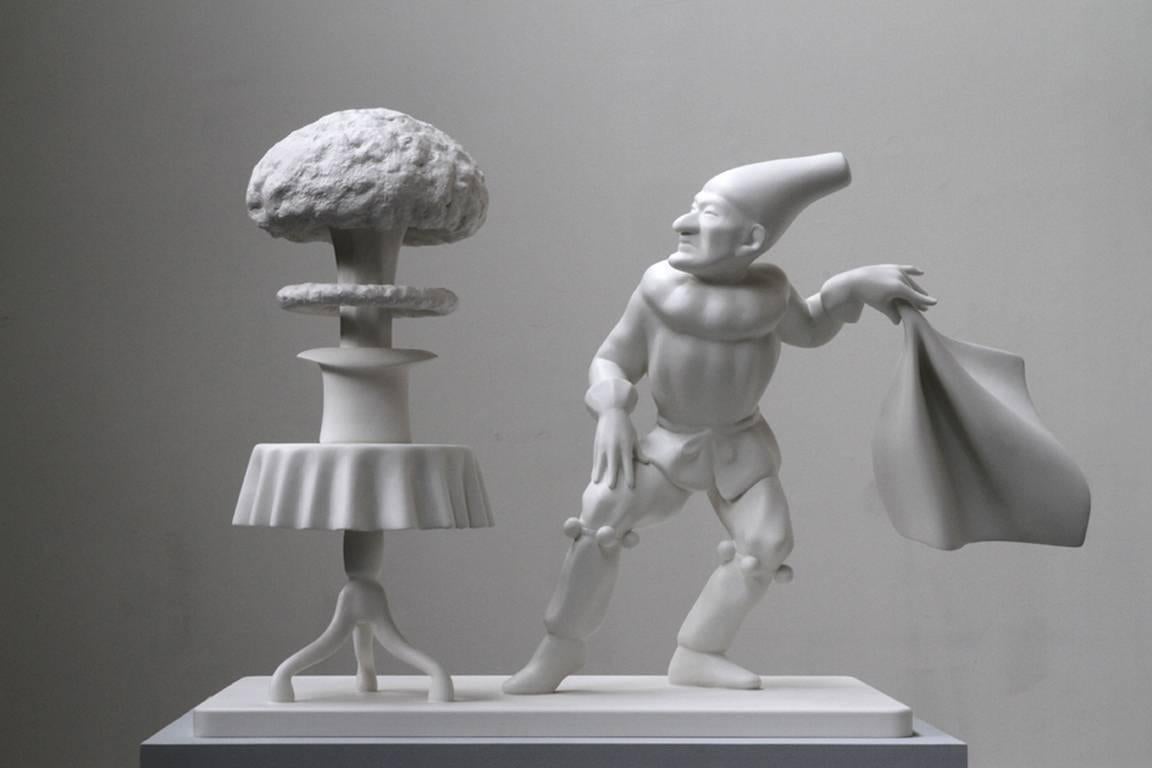 Robert Taplin Figurative Sculpture - Punch Does a Magic Trick