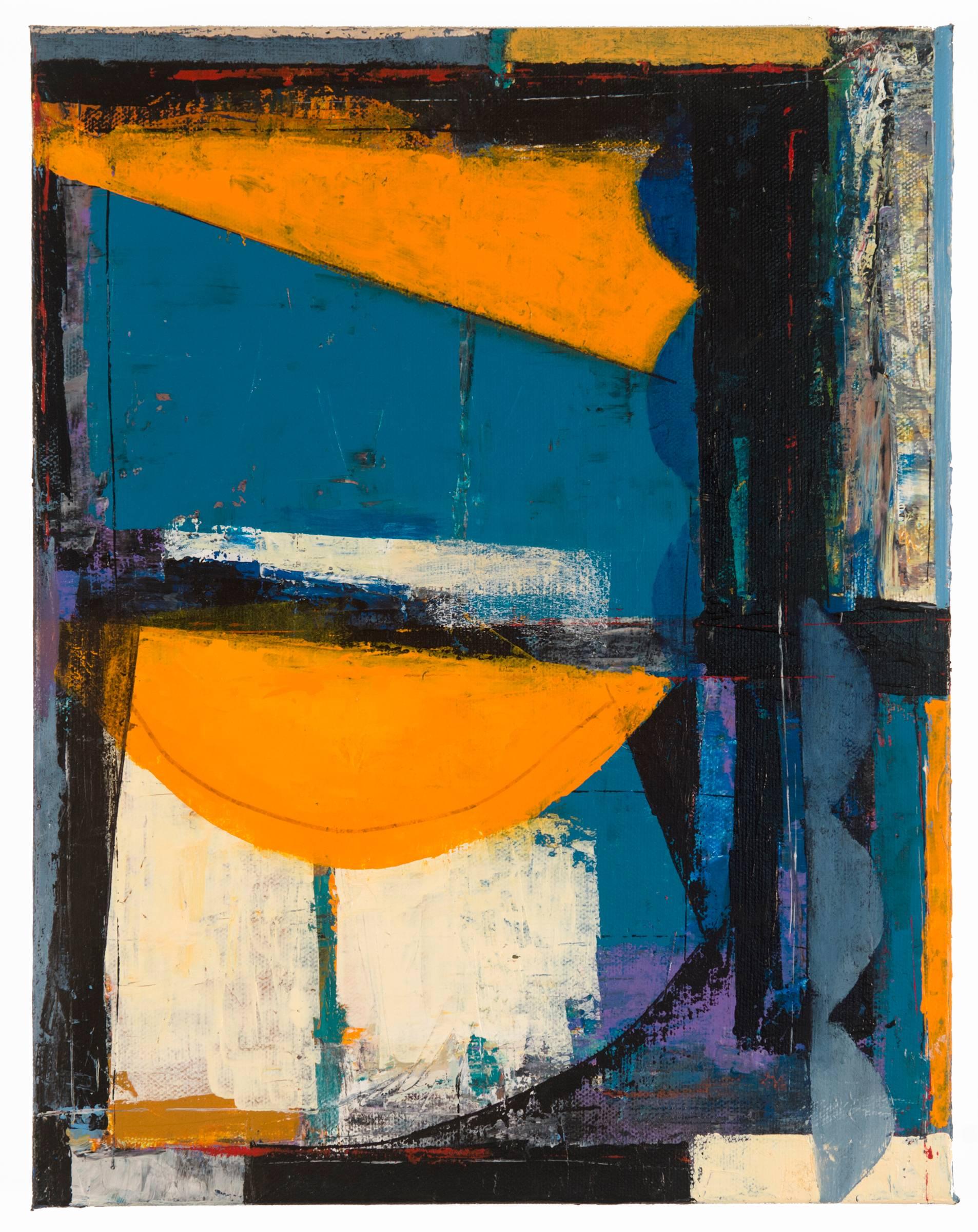 Peter Ramon Abstract Painting - Tables and Glass