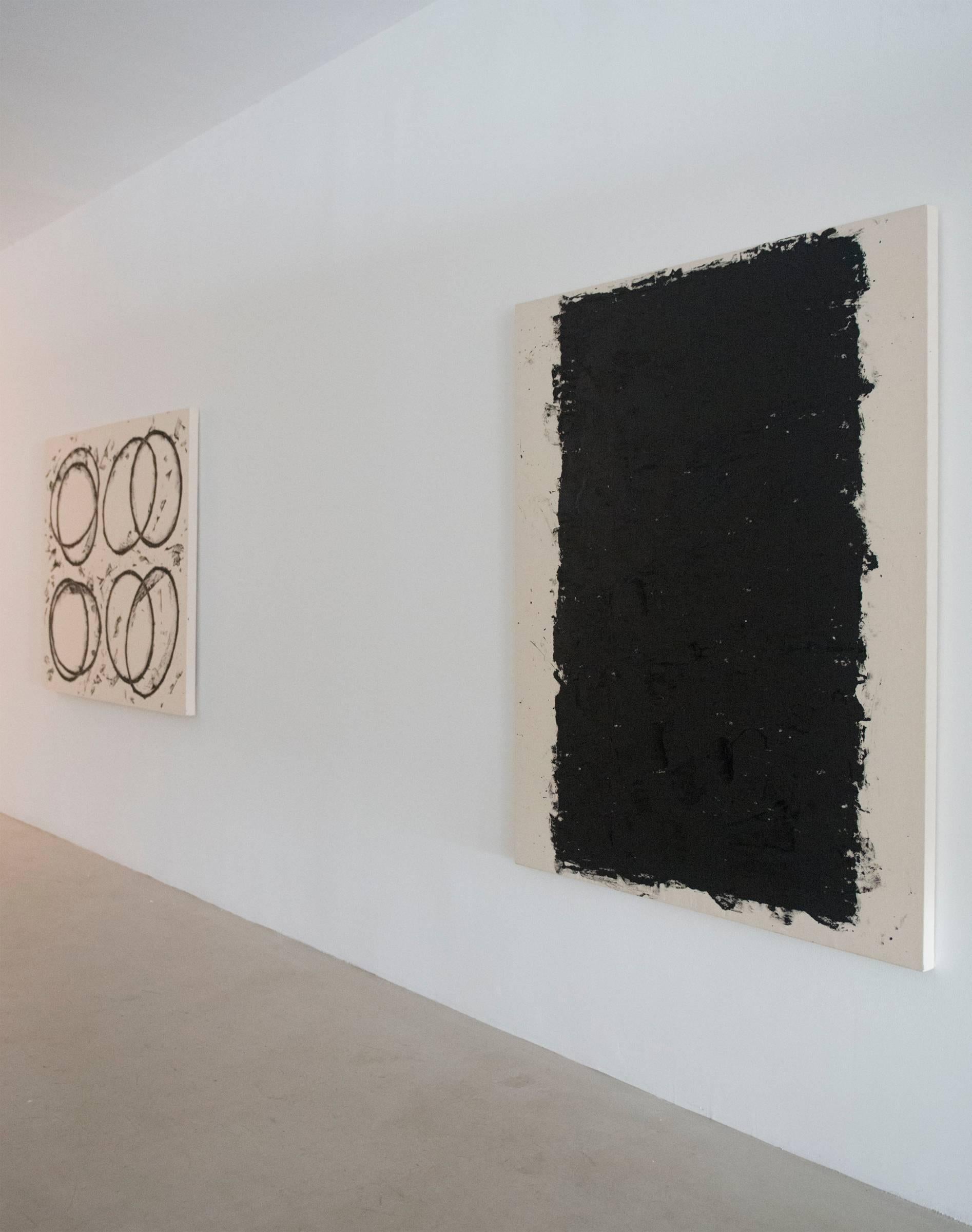 3 Doormats - Black Interior Painting by Gerald Ferguson