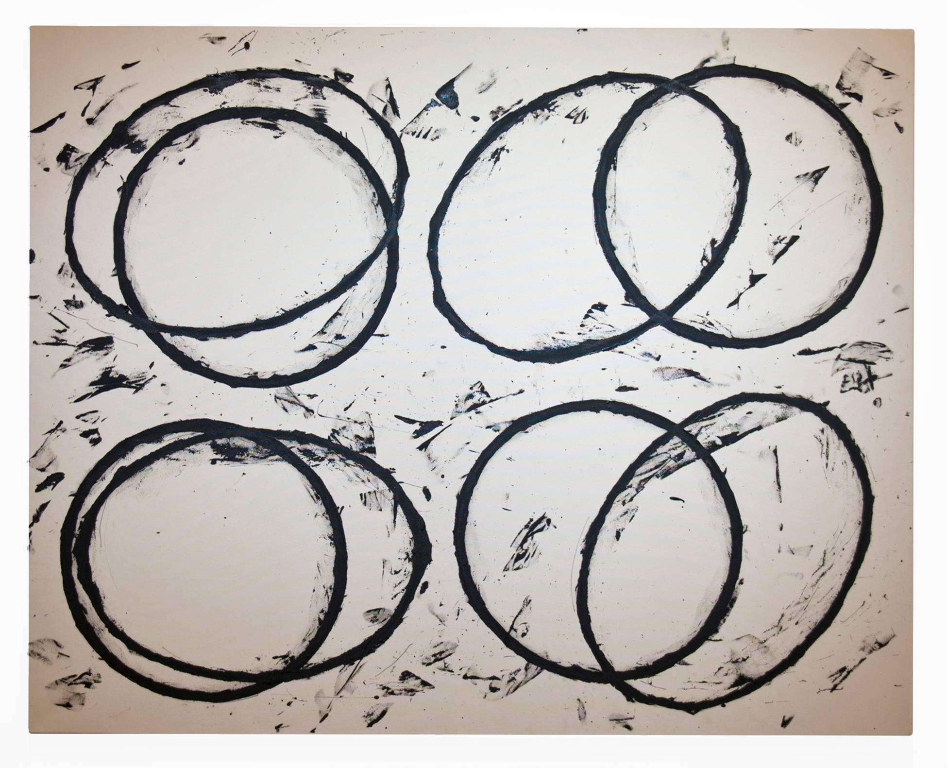 Gerald Ferguson Abstract Painting - 4 Circles 4 Elipses