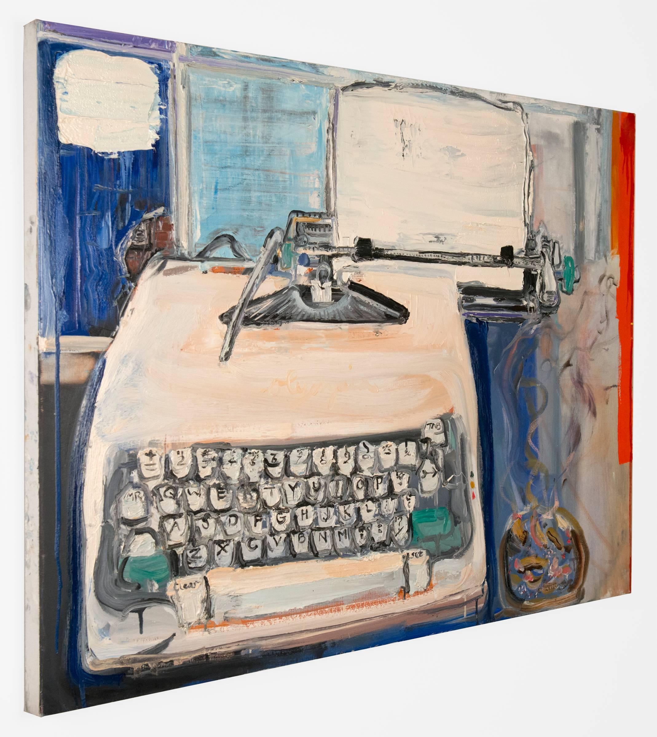 Modern Typewriter - Painting by Sam Messer