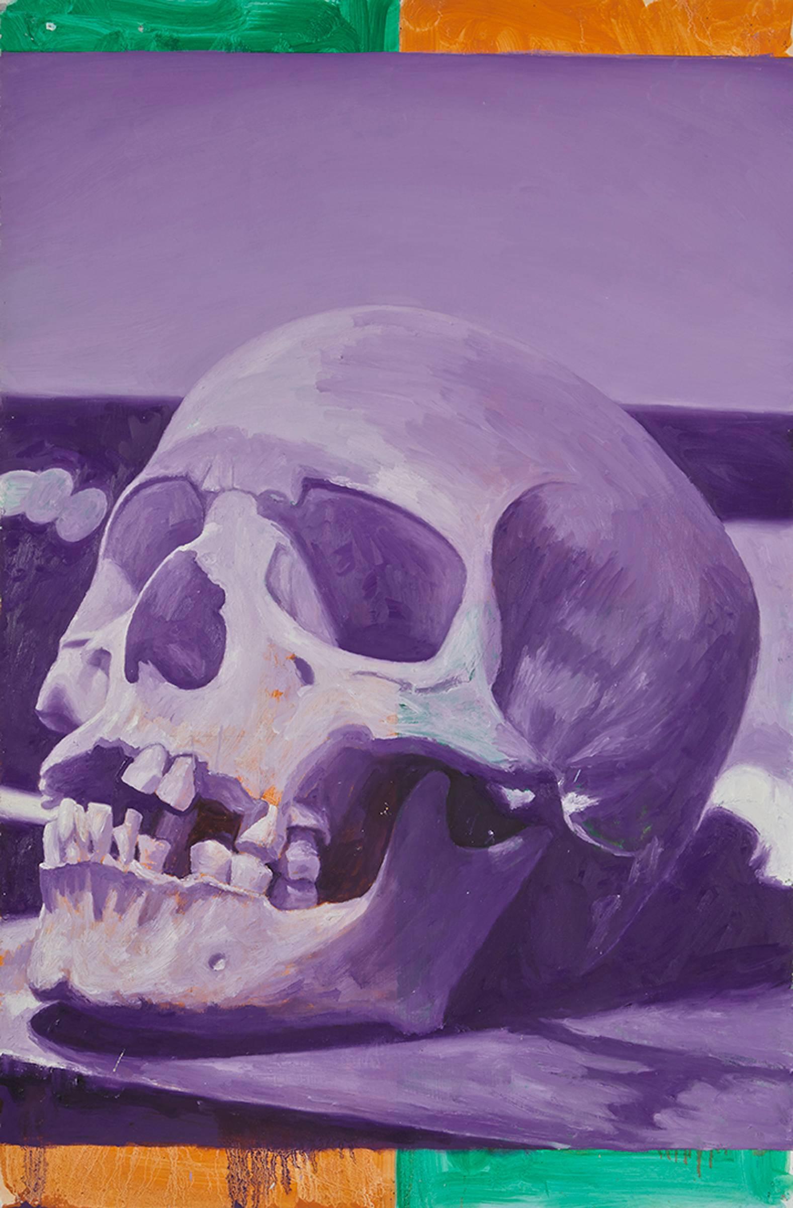 Six Skulls - Painting by John Keefer