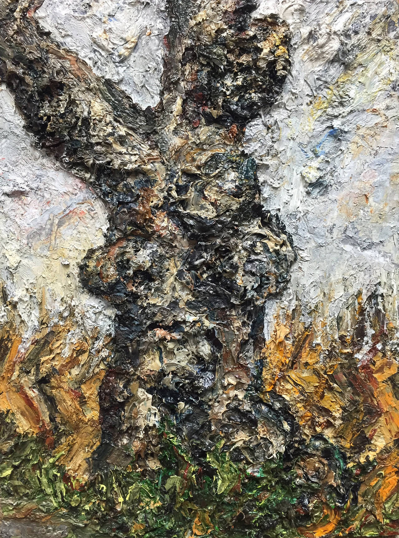 Steven Powers Landscape Painting - Untitled Tree : Burl Oak