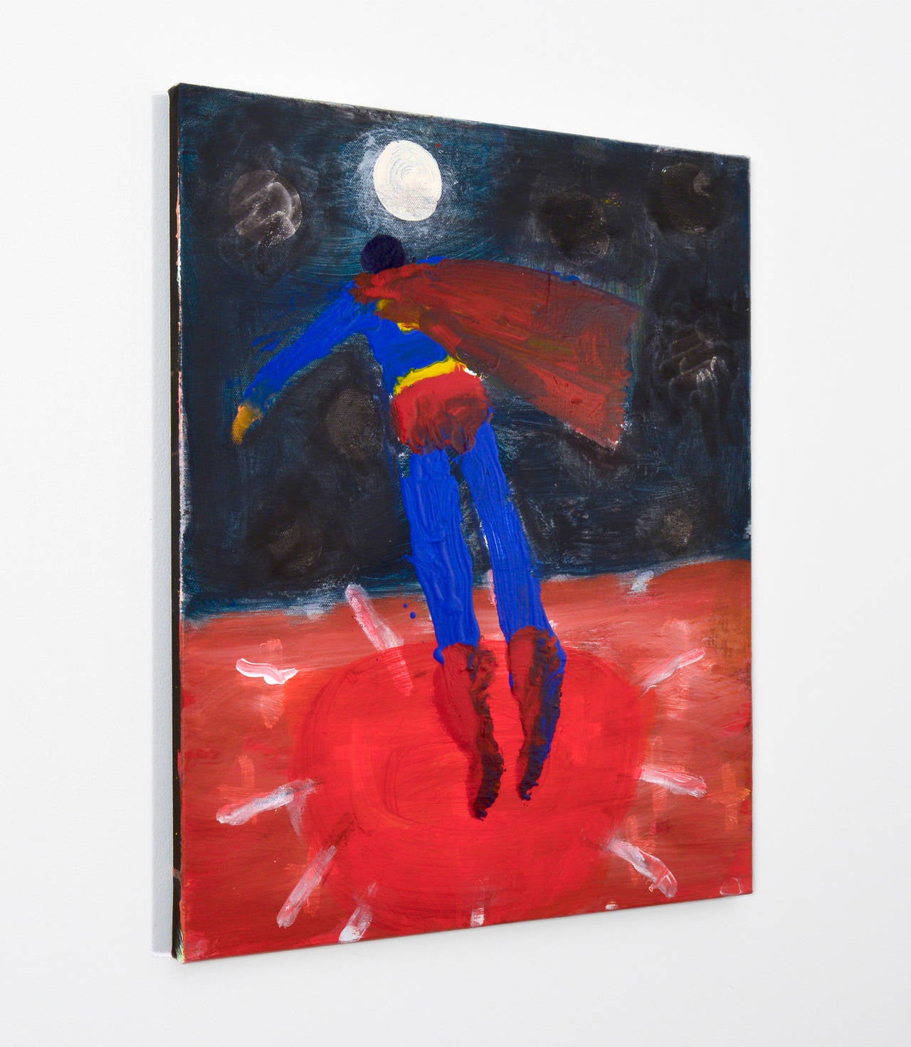 Supermann-Mond – Painting von Katherine Bradford