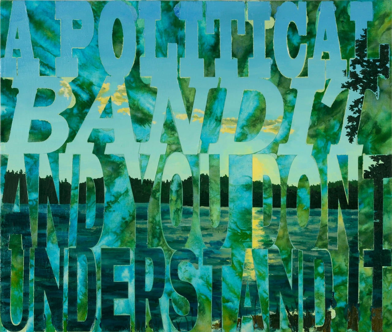 Joe Wardwell Abstract Painting - A Political Bandit