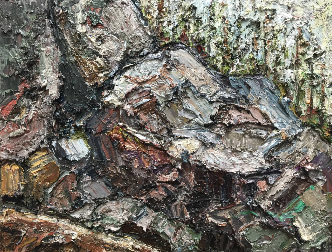 Steven Powers Landscape Painting - Along Precipice Trail