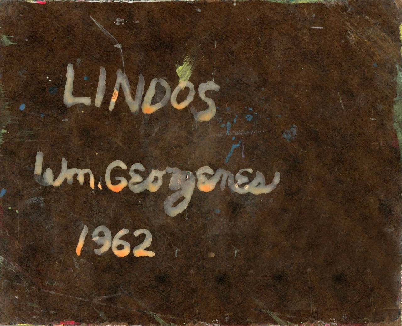Lindos 4 - Abstract Expressionist Painting by William Georgenes