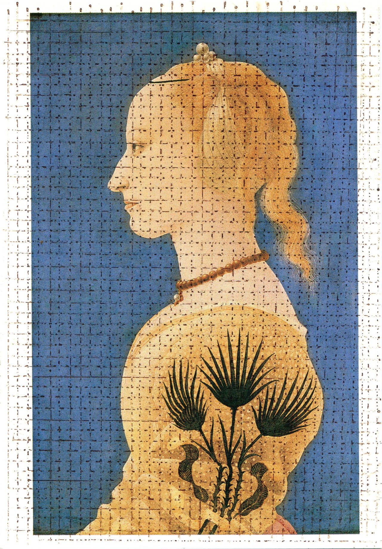 Untitled (Portrait of a Lady in Yellow Postcard) - Art by Sol LeWitt