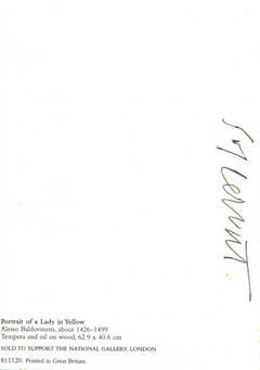 Untitled (Portrait of a Lady in Yellow Postcard)