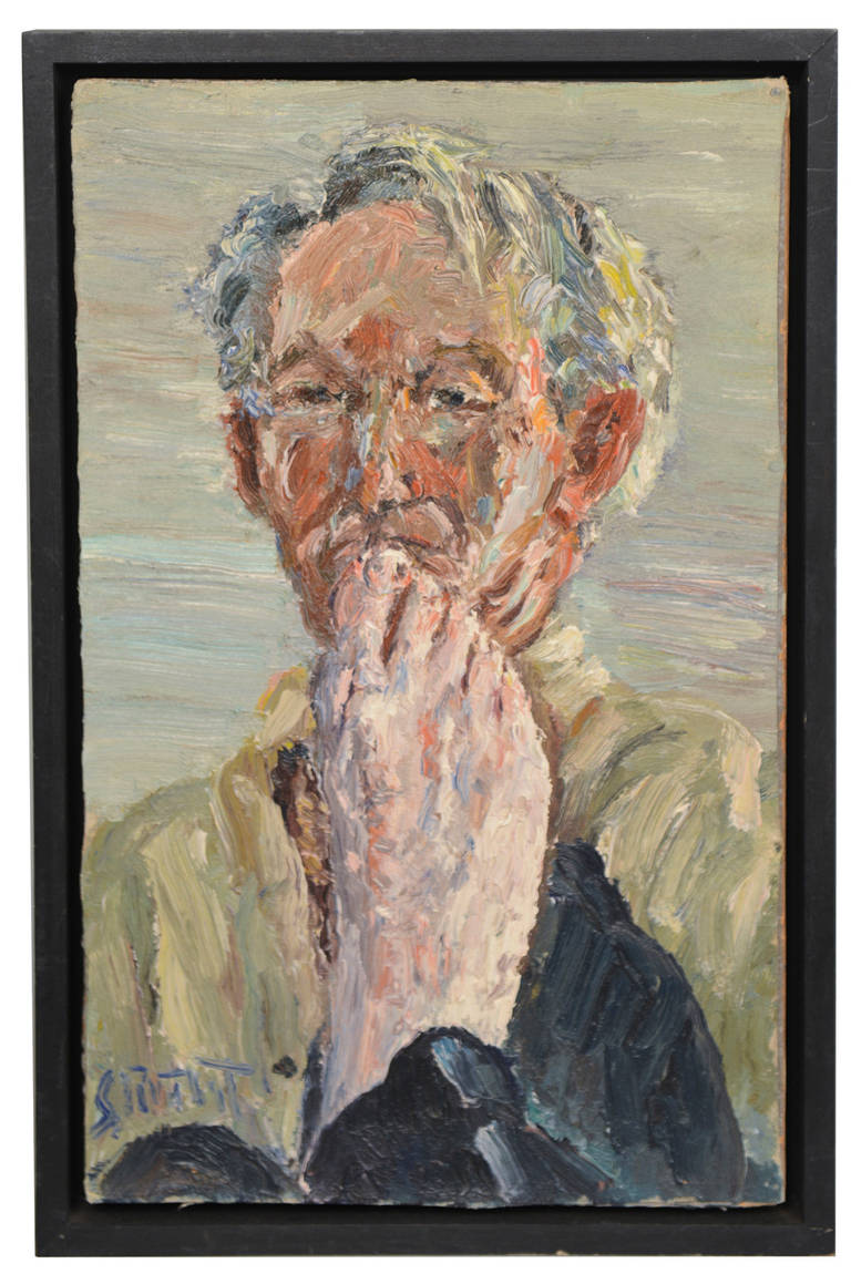 Samuel Rothbort Portrait Painting - Head and Feet