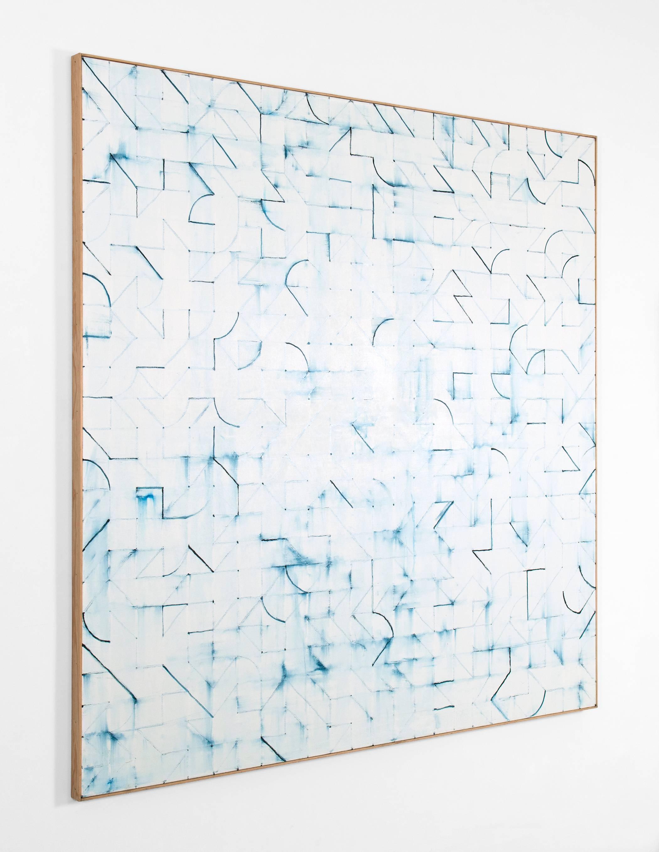 Blue Arc - Abstract Geometric Painting by Power Boothe