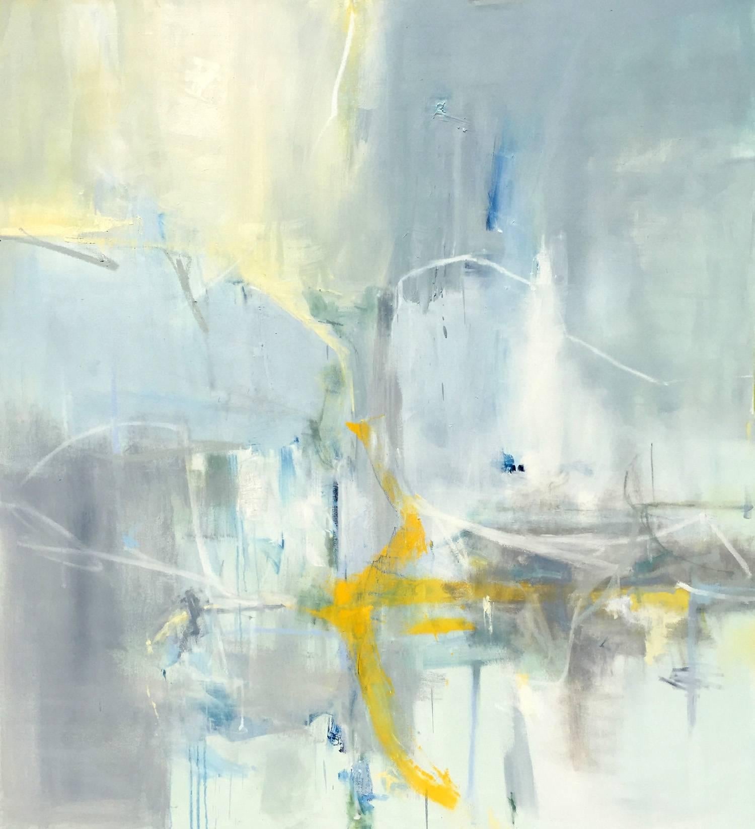 Emilia Dubicki Abstract Painting - THE YELLOW CHANNEL