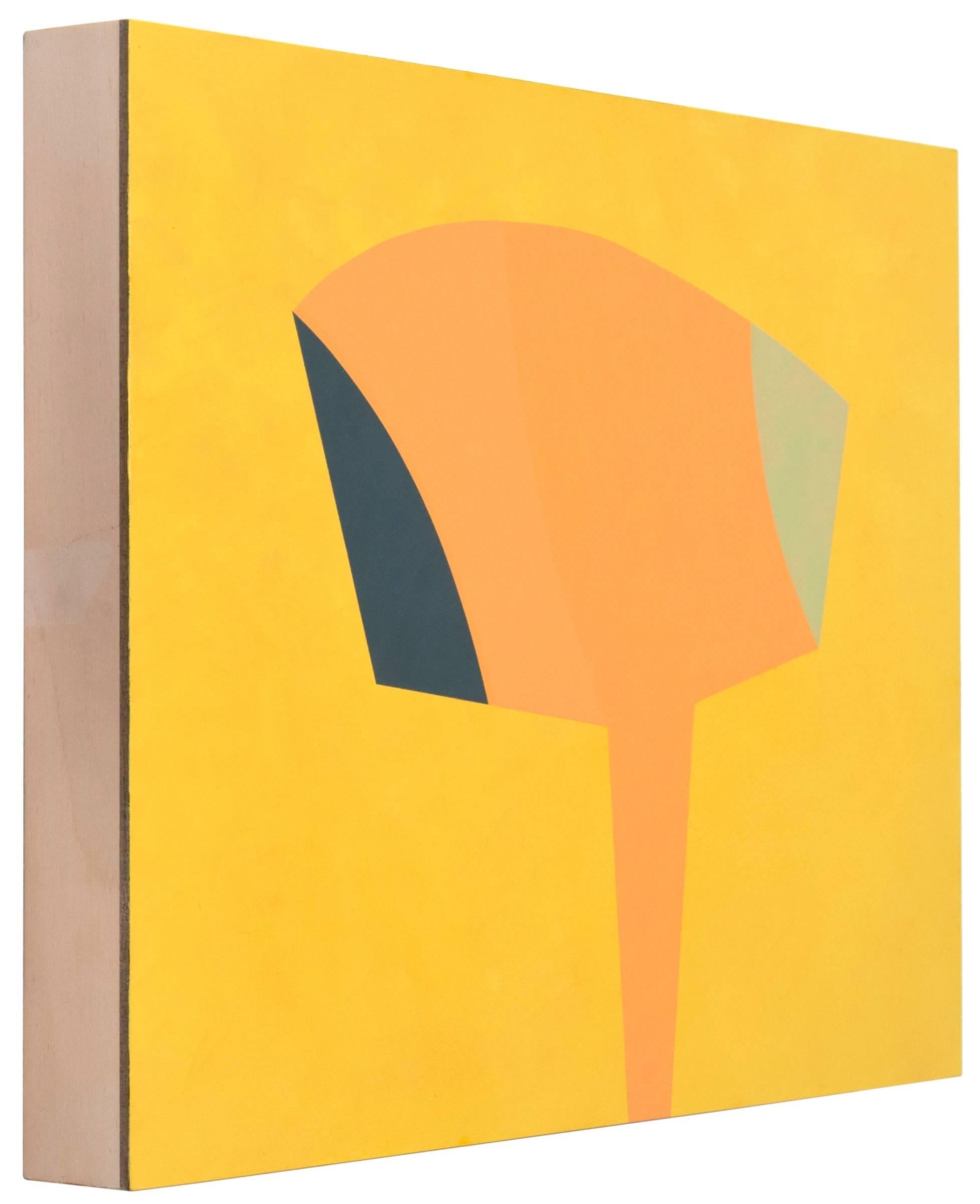 Untitled (Yellow) - Abstract Geometric Art by Willard Lustenader
