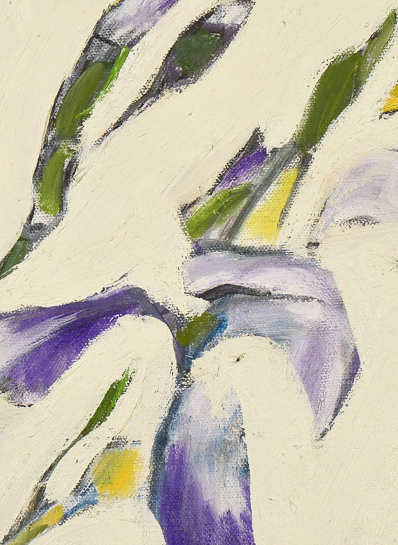 Iris - Modern Painting by Bernard Chaet