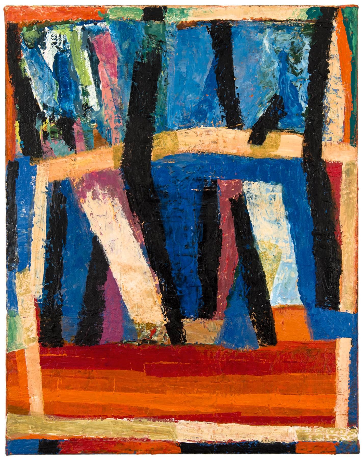 Peter Ramon Abstract Painting - Bench Sitting