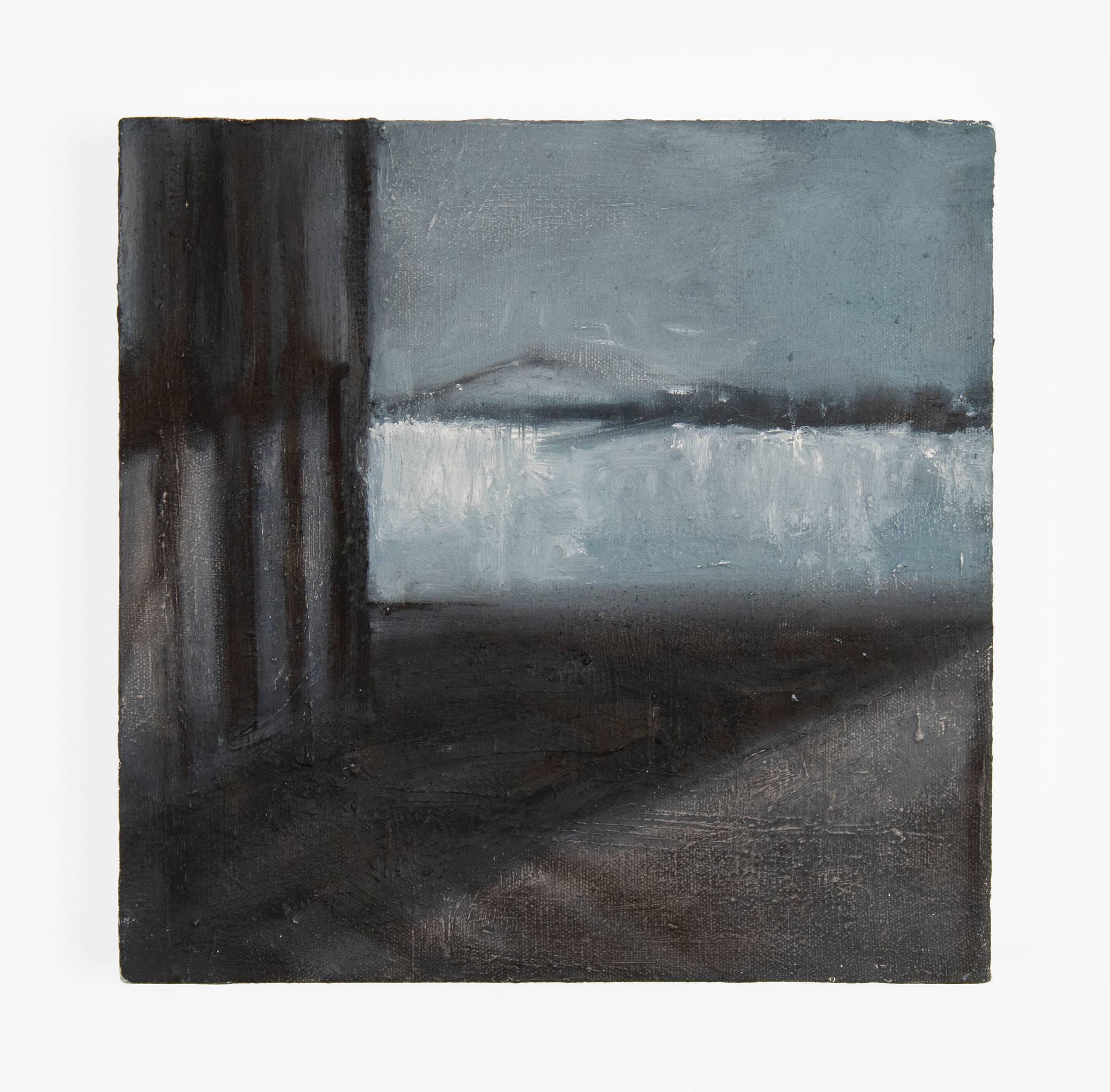 Emilia Dubicki Landscape Painting - Waterfront Nocturne #2