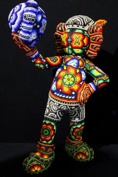 Chroma-Hamlet Sculpture: Mixed Media Glass Beadwork, Pop Art, 2010+