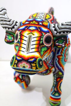 Chroma 'El Toro' Sculpture, Huichol Series, Mixed Media, 2026