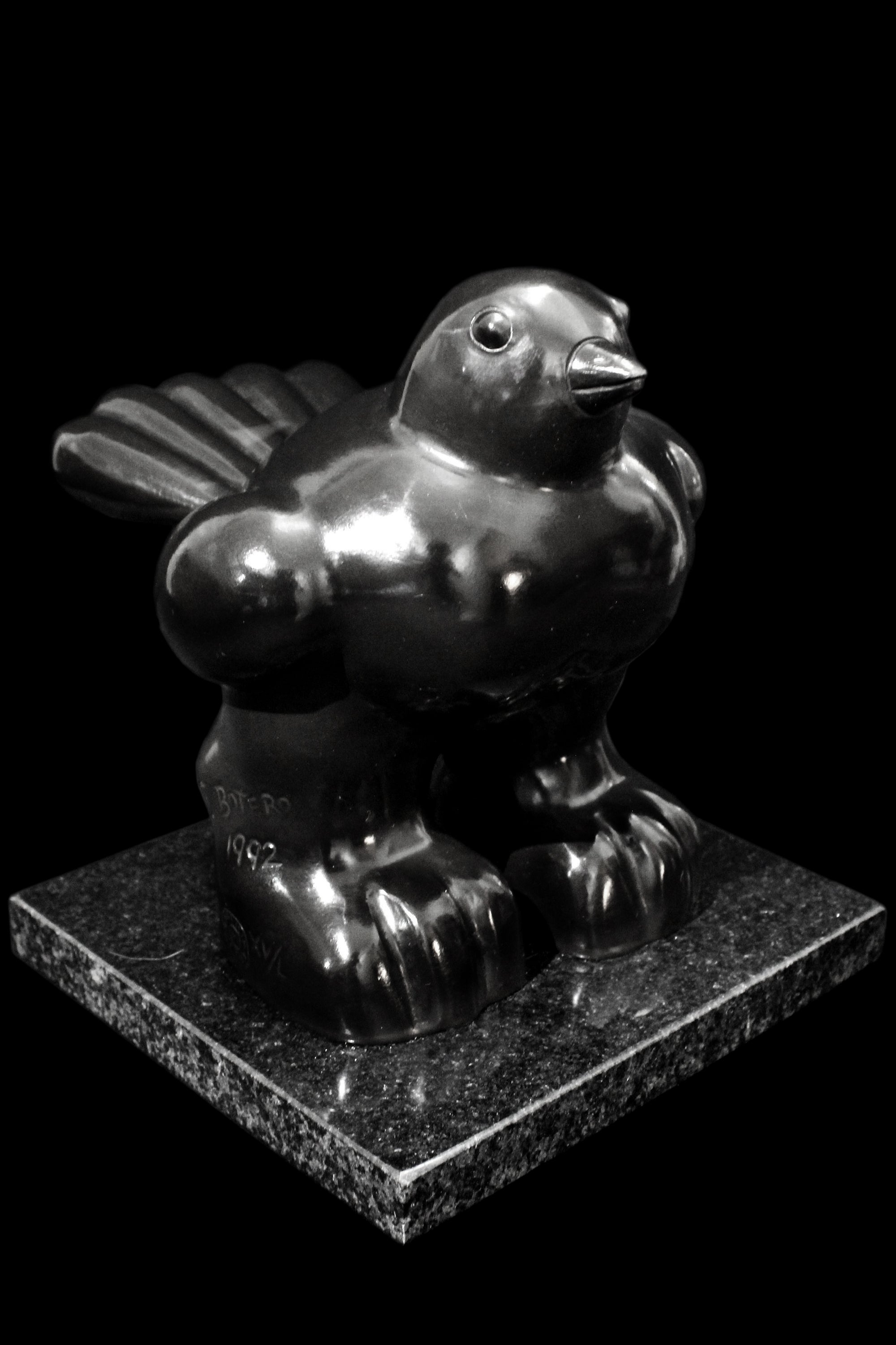 Dopo Botero Piccolo Uccello Scultura in bronzo, Contemporaneo, XX secolo, Ed. 50