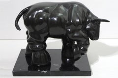 Nach dem Vorbild von Boteros Stier – Bronzeskulptur, zeitgenössisch, 20. Jahrhundert, Auflage A bis Z