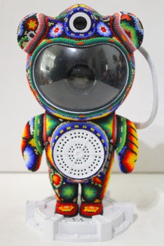 Chroma aka Rick Wolfryd Spaceman Can VII Light Sculpture, Pop Art, 2026, Huichol