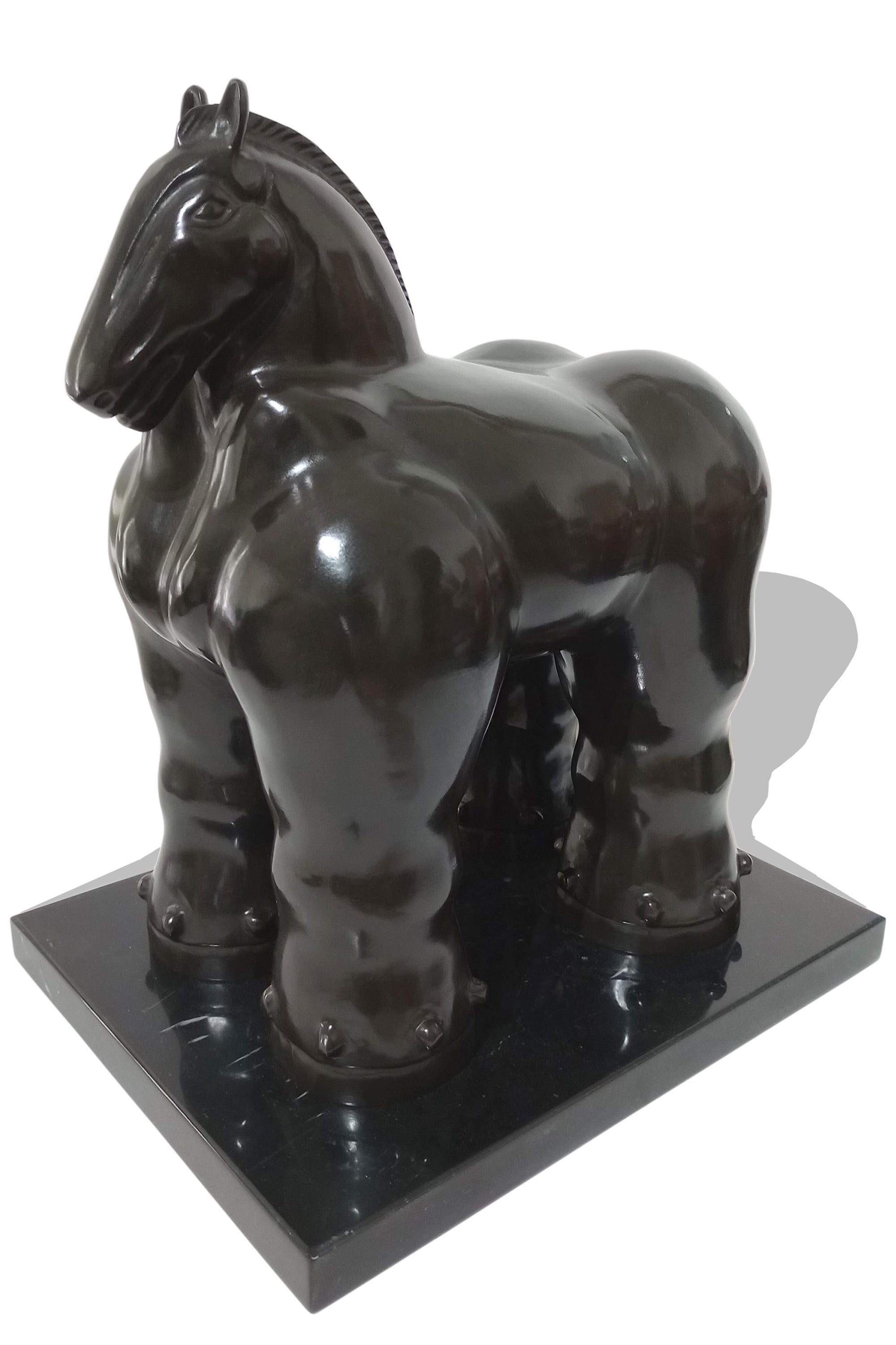 Nach Botero Pferd Bronze-Skulptur, Zeitgenössisch, 20. Jahrhundert schöne Arbeit