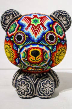 CHROMA, alias Rick Wolfryd, "Care Bear 2" – Scultura messicana in stile Huichol