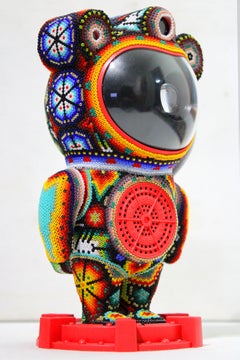Chroma, alias Rick Wolfryd, “Spaceman Can IX” – Scultura luminosa, Pop Art, 2026, Huichol