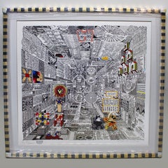 Tirage giclée « Códice Miguelito I », style surréaliste, encadré, 2010+