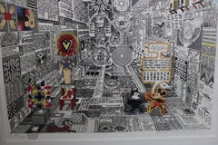 Tirage giclée « Códice Miguelito I », style surréaliste, encadré, 2010+