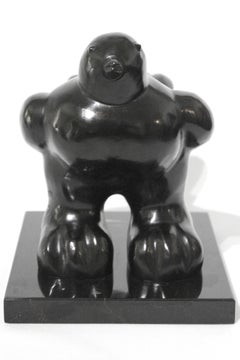 Nach Botero: „Stehender Vogel“, Bronzeskulptur, zeitgenössisch, 20. Jahrhundert, Auflage: 50