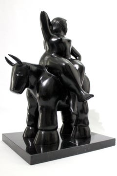 After Botero Lady on Bull Bronze Sculpture, Contemp. 20th Century, Ed. A thru L
