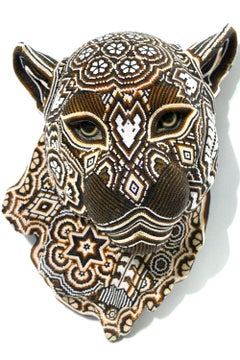 CHROMA aka Rick Wolfryd "Jaguar Head", Huichol, Contemporary, Mixed Media, 2026