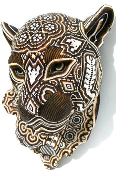 CHROMA aka Rick Wolfryd "Jaguar Head", Huichol, Contemporary, Mixed Media, 2026