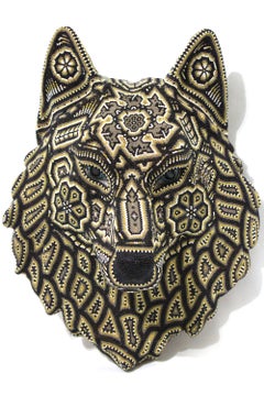 CHROMA aka Rick Wolfryd "Wolf Head III" Huichol, Contemporary, Mixed Media, 2026