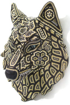 CHROMA aka Rick Wolfryd "Wolf Head III" Huichol, Contemporary, Mixed Media, 2026