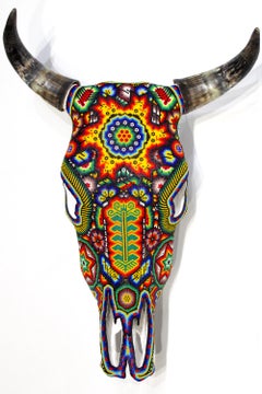 „Bull Skull“ (aus der CHROMA-Sammlung), Huichol, zeitgenössisch, Mischtechnik, 2026